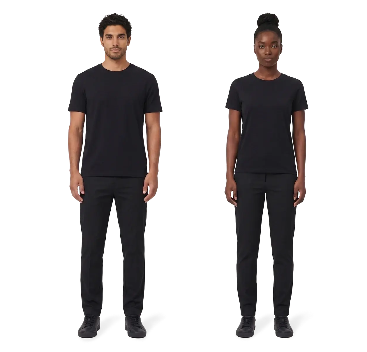A shopper's photo restyled into a new outfit with StrutFit virtual try-on